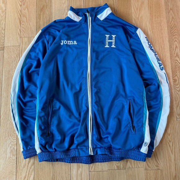 Honduras Joma 2014 Brazil World Cup Soccer Football Warmup Jacket Blue Mens XXL - Picture 1 of 9
